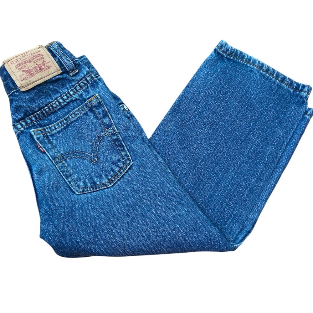 Levi’s 569 Loose Fit Kids Jeans 100% Cotton Size 6 SLIM Adjustable Waist Nice!